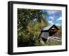 Gold Brook Bridge, Stowe, Vermont, USA-null-Framed Photographic Print