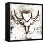 Gold Brown Deer-OnRei-Framed Stretched Canvas