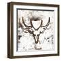 Gold Brown Deer-OnRei-Framed Art Print