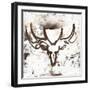 Gold Brown Deer-OnRei-Framed Art Print