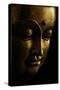 Gold Buddha on Black-Tom Quartermaine-Stretched Canvas