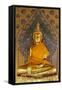 Gold Buddha Statue in Wat Arun (The Temple of Dawn), Bangkok, Thailand, Southeast Asia, Asia-Stuart Black-Framed Stretched Canvas