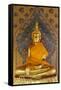 Gold Buddha Statue in Wat Arun (The Temple of Dawn), Bangkok, Thailand, Southeast Asia, Asia-Stuart Black-Framed Stretched Canvas