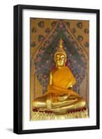 Gold Buddha Statue in Wat Arun (The Temple of Dawn), Bangkok, Thailand, Southeast Asia, Asia-Stuart Black-Framed Photographic Print