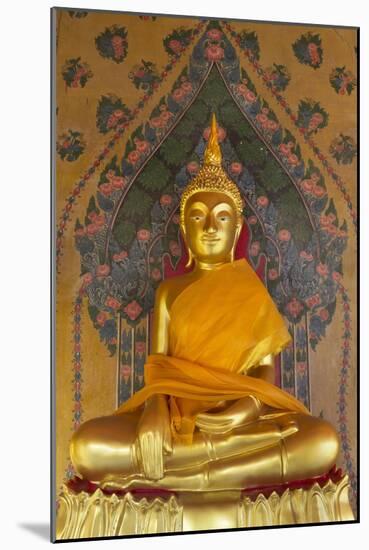 Gold Buddha Statue in Wat Arun (The Temple of Dawn), Bangkok, Thailand, Southeast Asia, Asia-Stuart Black-Mounted Photographic Print