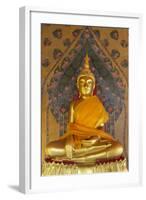 Gold Buddha Statue in Wat Arun (The Temple of Dawn), Bangkok, Thailand, Southeast Asia, Asia-Stuart Black-Framed Photographic Print