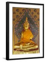 Gold Buddha Statue in Wat Arun (The Temple of Dawn), Bangkok, Thailand, Southeast Asia, Asia-Stuart Black-Framed Photographic Print