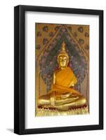 Gold Buddha Statue in Wat Arun (The Temple of Dawn), Bangkok, Thailand, Southeast Asia, Asia-Stuart Black-Framed Photographic Print