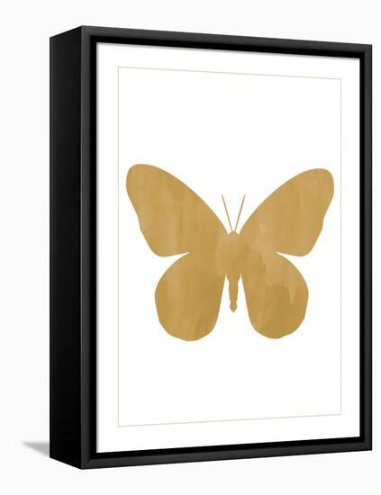 Gold Butterfly-Erin Clark-Framed Stretched Canvas