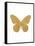 Gold Butterfly-Erin Clark-Framed Stretched Canvas