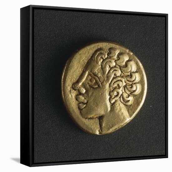 Gold Celtic Stater of Arverni-null-Framed Stretched Canvas