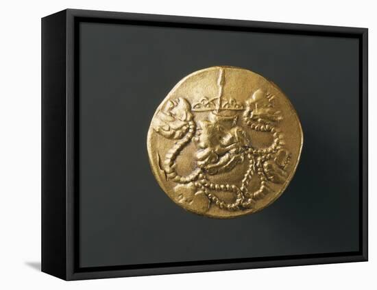 Gold Celtic Stater of Curiosoliti-null-Framed Stretched Canvas