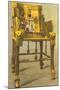 Gold Chair from King Tut Tomb, Egypt-null-Mounted Art Print