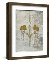 Gold Chandelier Mate-OnRei-Framed Art Print