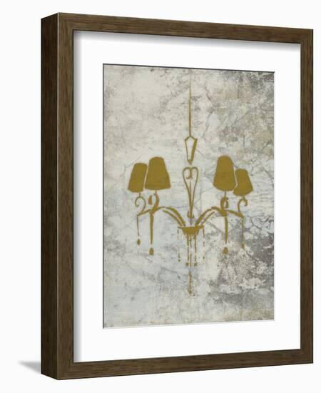 Gold Chandelier Mate-OnRei-Framed Art Print