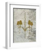 Gold Chandelier Mate-OnRei-Framed Art Print