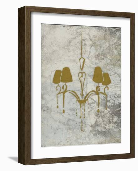 Gold Chandelier Mate-OnRei-Framed Art Print