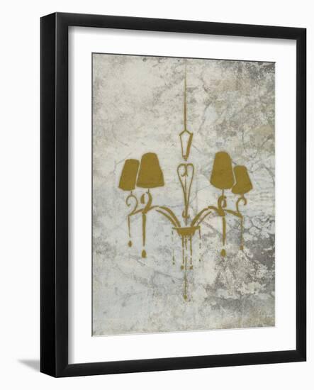 Gold Chandelier Mate-OnRei-Framed Art Print