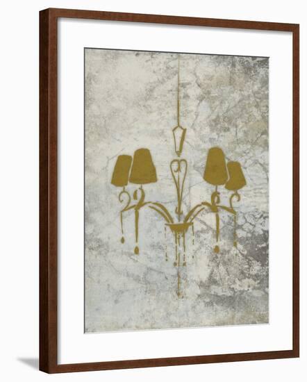 Gold Chandelier Mate-OnRei-Framed Art Print