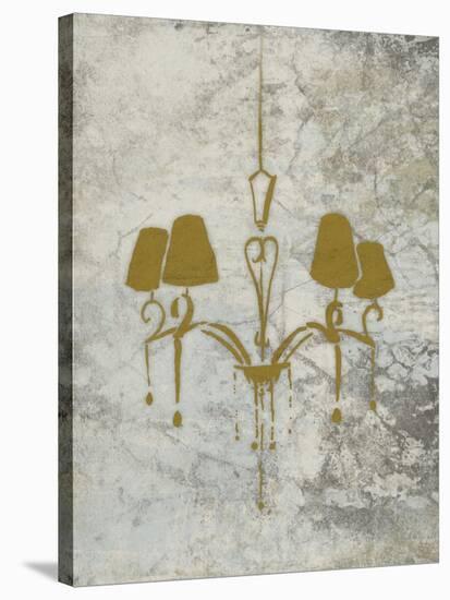 Gold Chandelier Mate-OnRei-Stretched Canvas