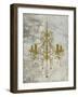 Gold Chandelier-OnRei-Framed Art Print