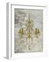 Gold Chandelier-OnRei-Framed Art Print