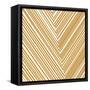 Gold Chevrons-null-Framed Stretched Canvas