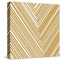 Gold Chevrons-null-Stretched Canvas