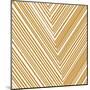 Gold Chevrons-null-Mounted Art Print