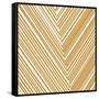 Gold Chevrons-null-Framed Stretched Canvas