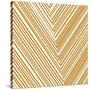 Gold Chevrons-null-Stretched Canvas