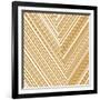 Gold Chevrons-null-Framed Art Print