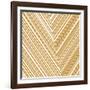 Gold Chevrons-null-Framed Art Print