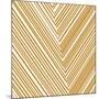 Gold Chevrons-null-Mounted Art Print