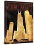 Gold Chicago-Jace Grey-Stretched Canvas