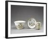 Gold Chinoiserie Decorated Cup, Saucer and Small Cup, Porcelain-null-Framed Giclee Print