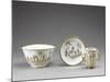 Gold Chinoiserie Decorated Cup, Saucer and Small Cup, Porcelain-null-Mounted Giclee Print