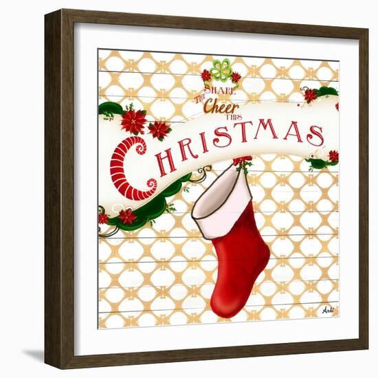 Gold Christmas Cheer I-Andi Metz-Framed Art Print