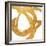 Gold Circular Strokes I-Megan Morris-Framed Art Print