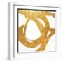 Gold Circular Strokes I-Megan Morris-Framed Art Print