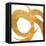Gold Circular Strokes II-Megan Morris-Framed Stretched Canvas