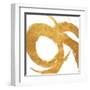 Gold Circular Strokes II-Megan Morris-Framed Art Print