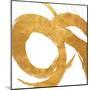 Gold Circular Strokes II-Megan Morris-Mounted Art Print