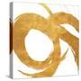 Gold Circular Strokes II-Megan Morris-Stretched Canvas