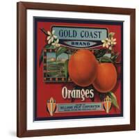 Gold Coast Brand - San Francisco, California - Citrus Crate Label-Lantern Press-Framed Art Print