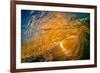 Gold Coast Glory-Inside looking out of a tubing wave at sunset-Mark A Johnson-Framed Photographic Print