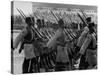 Gold Coast Soldiers Marching in a Parade During the Independence Celebration-null-Stretched Canvas