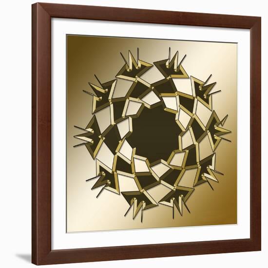 Gold Coffee 10-Art Deco Designs-Framed Giclee Print