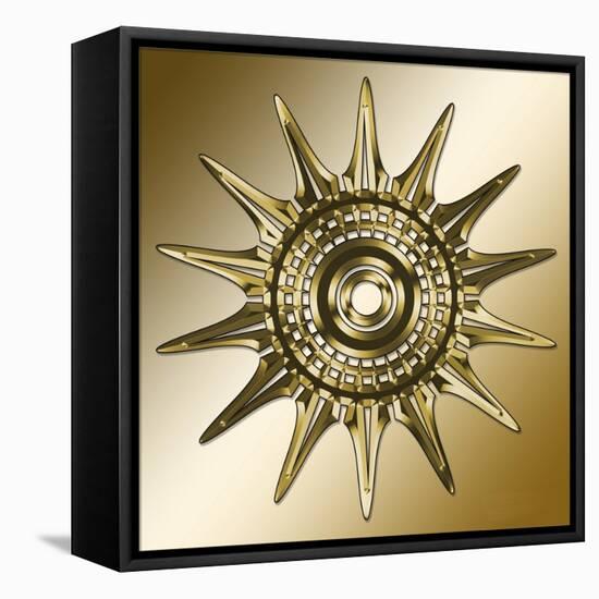 Gold Coffee 11-Art Deco Designs-Framed Stretched Canvas