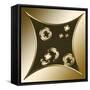 Gold Coffee 3-Art Deco Designs-Framed Stretched Canvas